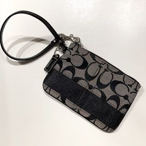 Coach Signature Stripe Wristlet